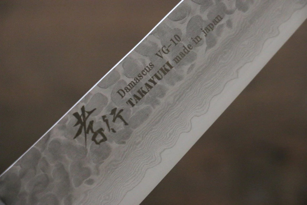 Sakai Takayuki VG10 33 ชั้น ดามัสกัส มีดเลาะเอ็น Sujihiki มีดทำครัวญี่ปุ่น 240mm ด้ามต้นไอรอนวูดทะเลทราย