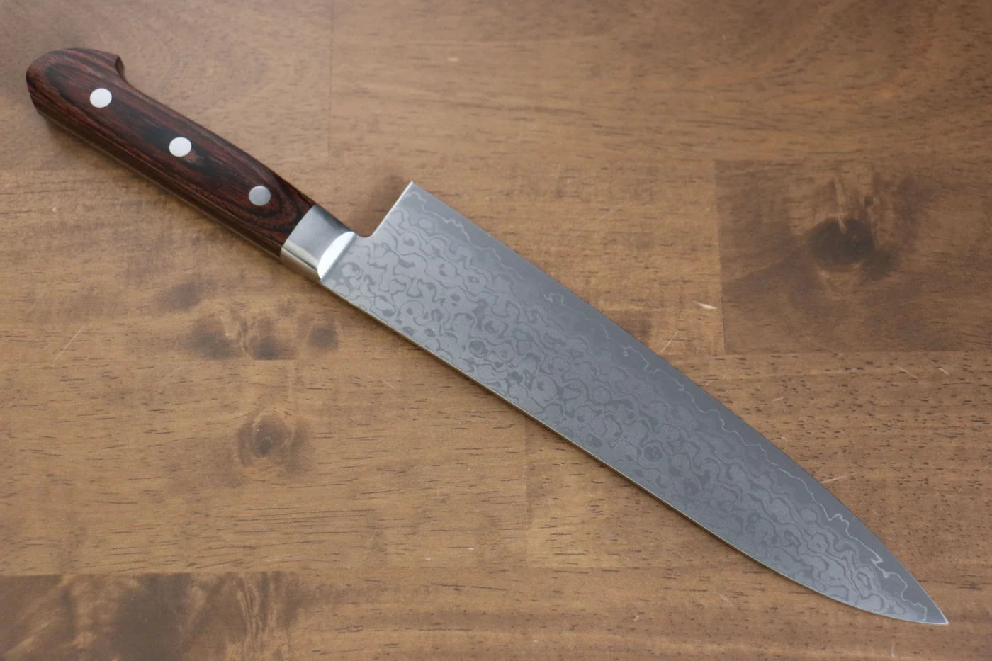 Sakai Takayuki VG10 ดามัสกัส 17 ชั้น ขัดขึ้นเงากระจก มีดกิวโตะ Gyuto มีดทำครัวญี่ปุ่น 210mm