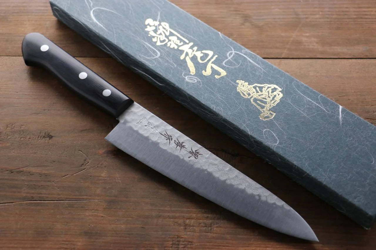 Sakai Takayuki Blue Steel (บลูสตีล) ลายค้อนตี 3 ชั้น มีดกิวโตะ Gyuto มีดทำครัวญี่ปุ่น 180mm