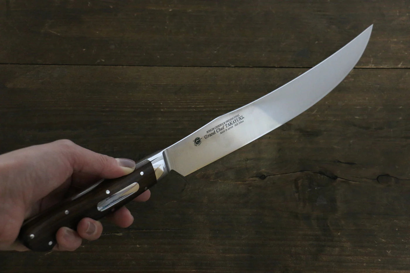 Sakai Takayuki สเเตนเลส มีดเเกะสลัก มีดทำครัวญี่ปุ่น 240mm