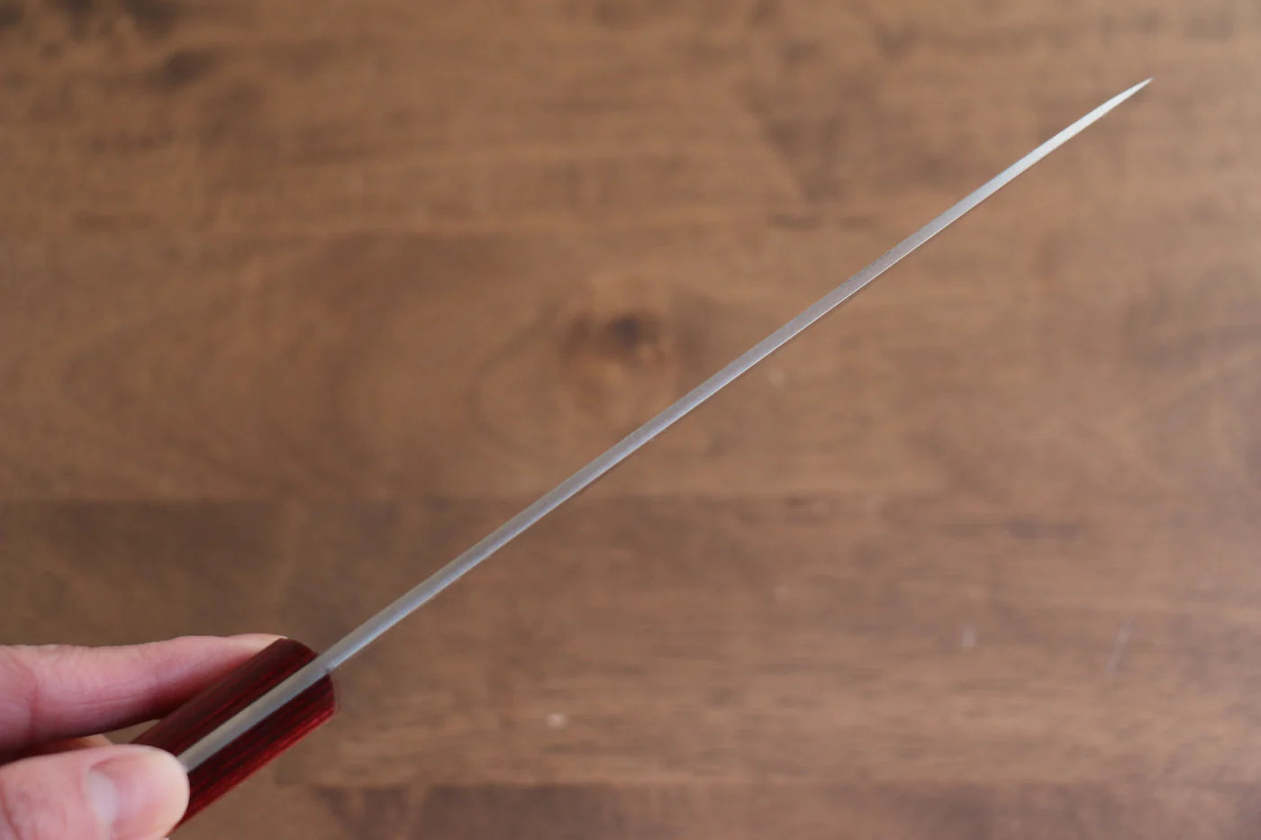 Nao Yamamoto VG10 ดามัสกัส มีด Santoku มีดทำครัวญี่ปุ่น 170mm ด้ามไม้ Pakka wood สีแดง