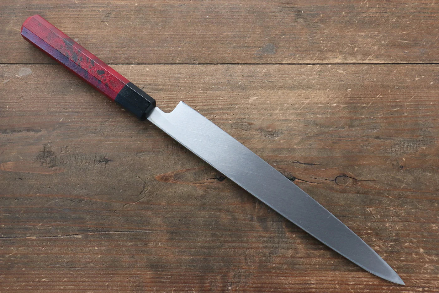 Sakai Takayuki INOX มีด Yanagiba มีดทำครัวญี่ปุ่น ABS เรซินด้าม มีฝัก (ปลอก) มีด