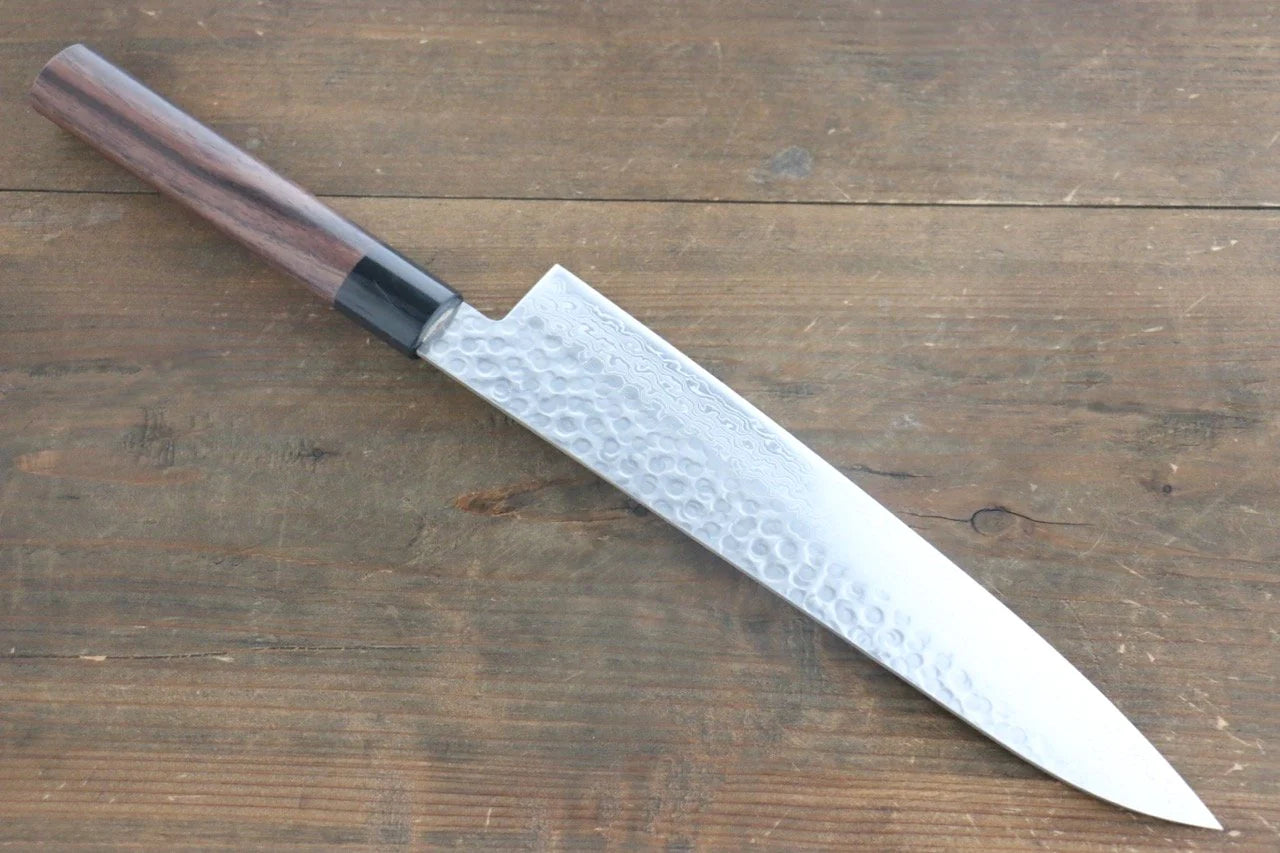 Sakai Takayuki AUS10 ดามัสกัส 45 ชั้น มีดกิวโตะ Gyuto มีดทำครัวญี่ปุ่น 240mm ด้ามไม้พะยูง