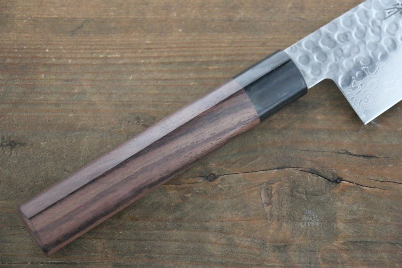 Sakai Takayuki AUS10 ดามัสกัส 45 ชั้น มีดกิวโตะ Gyuto มีดทำครัวญี่ปุ่น 240mm ด้ามไม้พะยูง