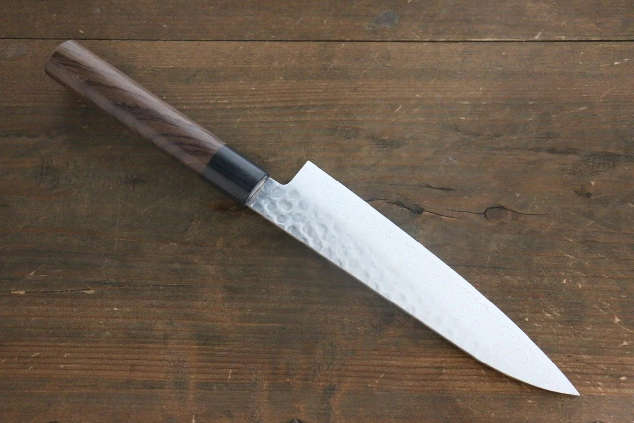 Sakai Takayuki AUS10 ดามัสกัส 45 ชั้น มีดกิวโตะ Gyuto มีดทำครัวญี่ปุ่น 180mm ด้ามไม้พะยูง