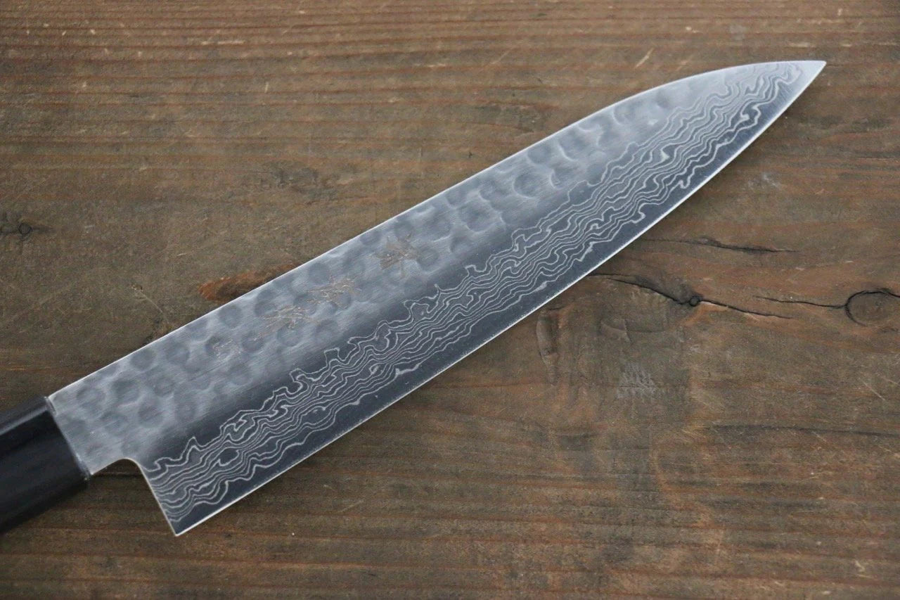 Sakai Takayuki AUS10 ดามัสกัส 45 ชั้น มีดกิวโตะ Gyuto มีดทำครัวญี่ปุ่น 180mm ด้ามไม้พะยูง