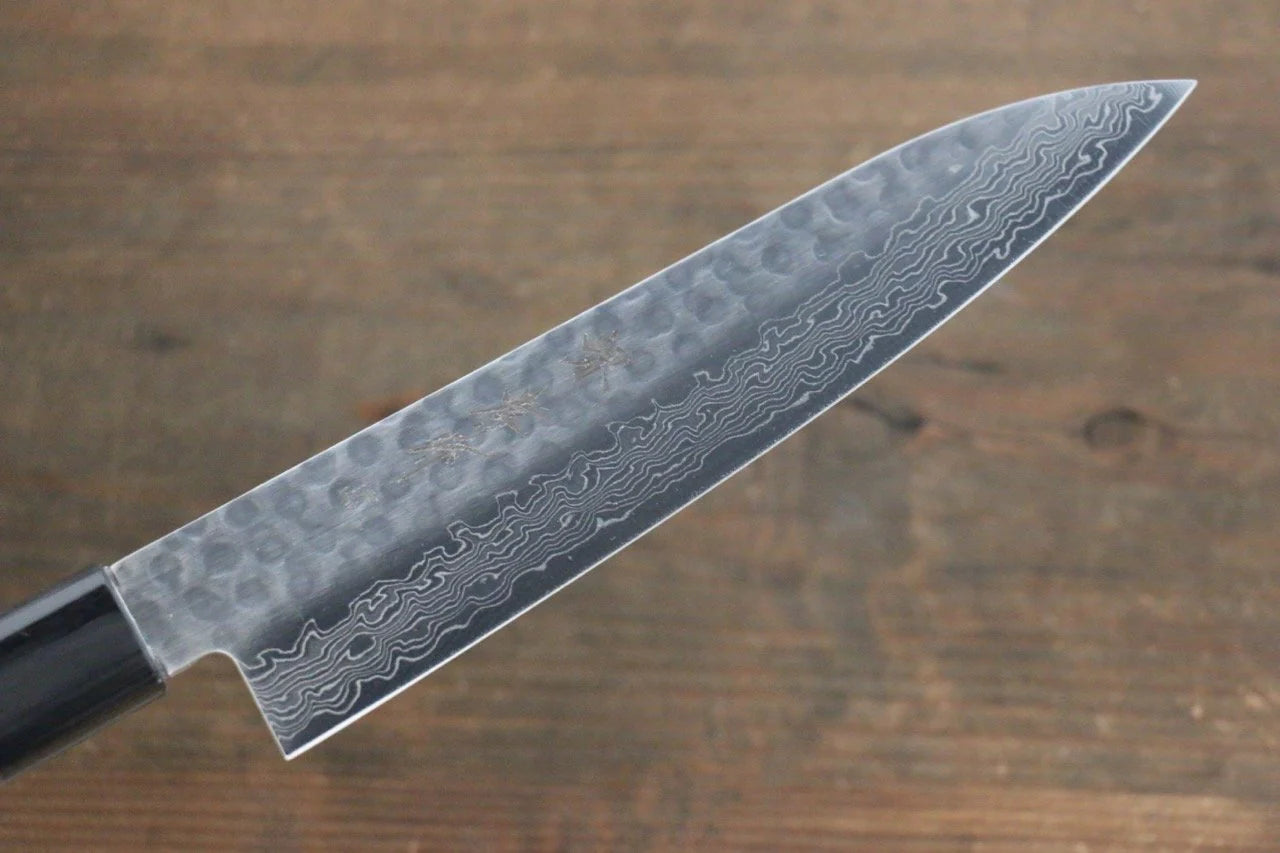 Sakai Takayuki AUS10 ดามัสกัส 45 ชั้น มีดกิวโตะ Gyuto มีดทำครัวญี่ปุ่น 180mm ด้ามไม้พะยูง