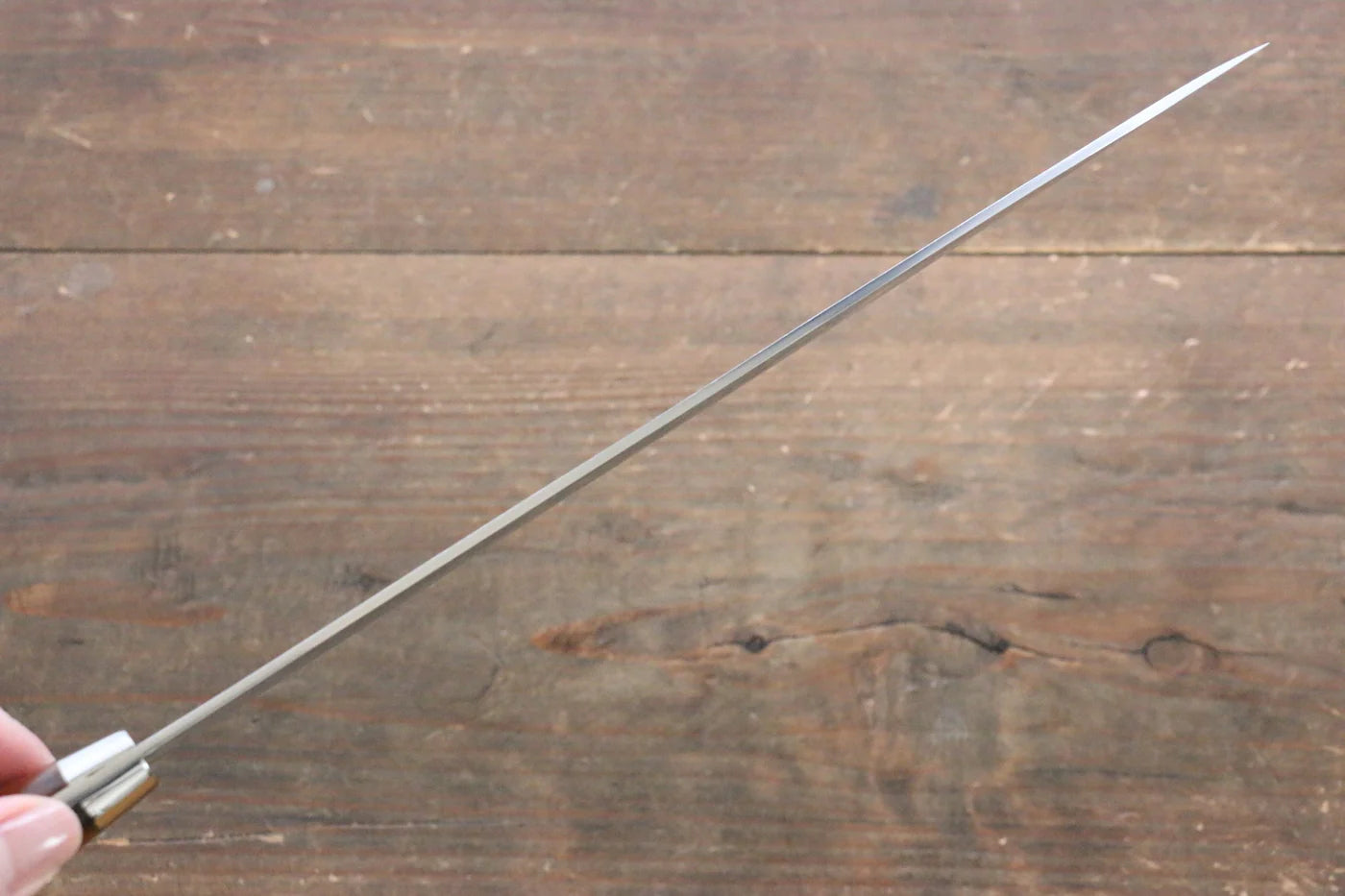 Takeshi Saji R2/SG2 ดามัสกัสดำ มีดเลาะเอ็น Sujihiki มีดทำครัวญี่ปุ่น 240mm ด้ามต้นไอรอนวููด