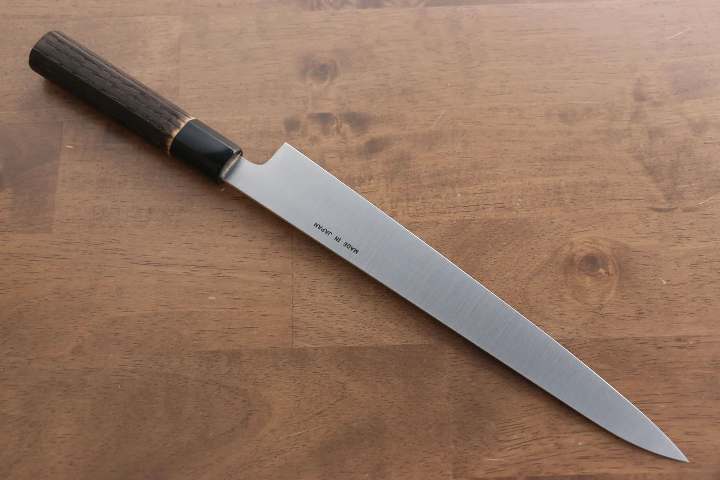 Seisuke Swedish Steel-stn (เหล็กสวีเดน stn) มีดเลาะเอ็น Sujihiki มีดทำครัวญี่ปุ่น 240mm ด้ามไม้เกาลัดเผา