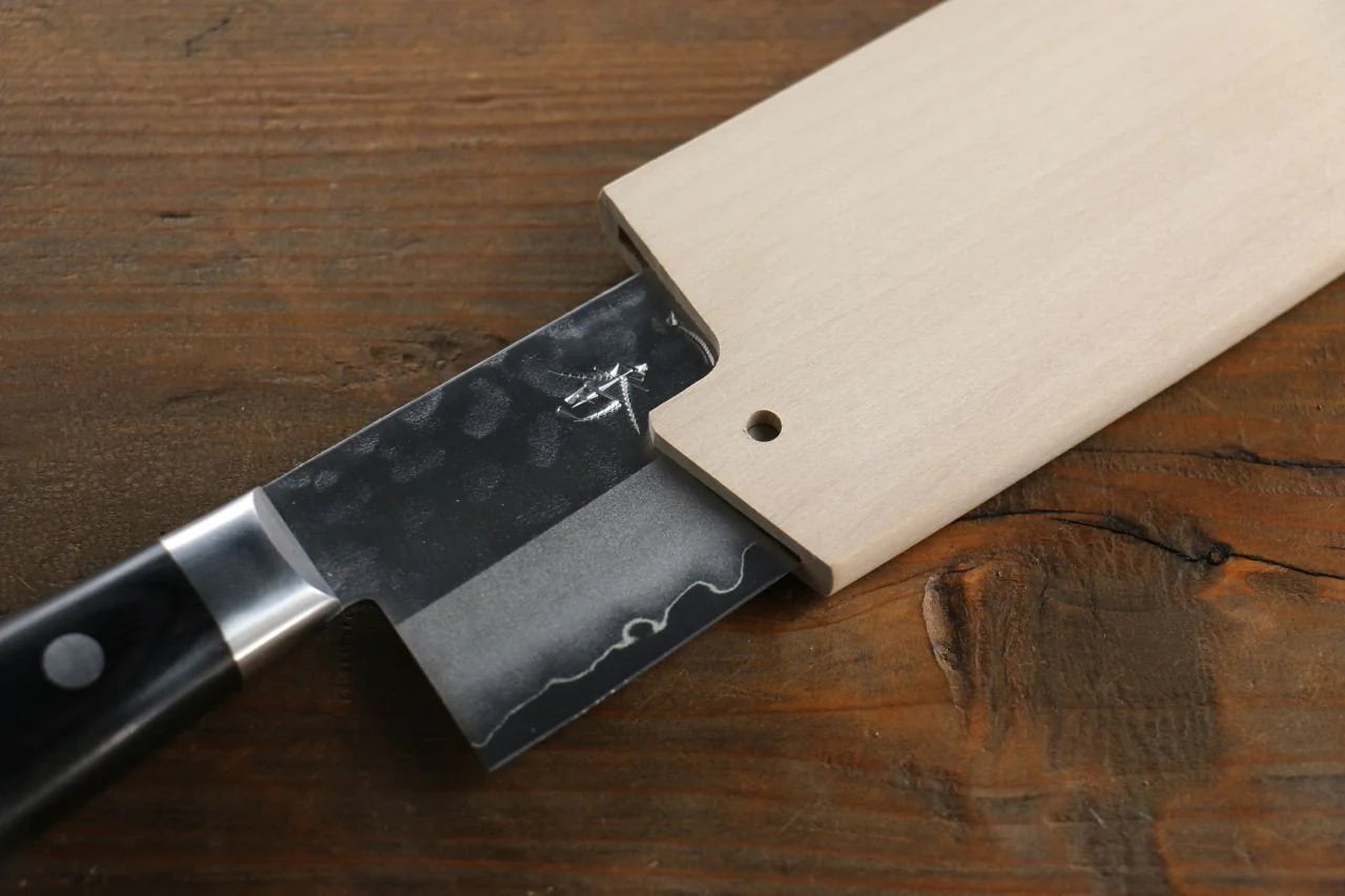ไม้เเมกโนเลีย ฝัก (ปลอก) มีด มีด Santoku ไม้อัด 180mm