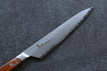 Sakai Takayuki VG5 ลายค้อนตี มีดขนาดเล็ก  Petty มีดทำครัวญี่ปุ่น 150mm ด้ามไม้ Pakka wood สีน้ำตาล