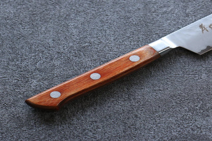 Sakai Takayuki VG5 ลายค้อนตี มีดขนาดเล็ก  Petty มีดทำครัวญี่ปุ่น 150mm ด้ามไม้ Pakka wood สีน้ำตาล