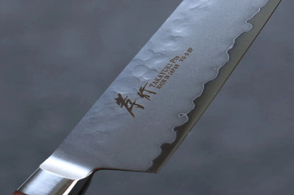 Sakai Takayuki VG5 ลายค้อนตี มีดขนาดเล็ก  Petty มีดทำครัวญี่ปุ่น 150mm ด้ามไม้ Pakka wood สีน้ำตาล