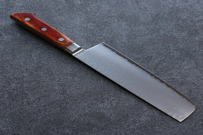 Sakai Takayuki VG5 ลายค้อนตี มีดหั่นผัก Nakiri มีดทำครัวญี่ปุ่น 180mm ด้ามไม้ Pakka wood สีน้ำตาล