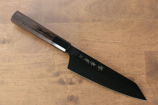 Sakai Takayuki Kurokage VG10 ลายค้อนตี เคลือบเทฟลอน มีด Kengata Santoku มีดทำครัวญี่ปุ่น 160mm ด้ามไม้เวงเก้
