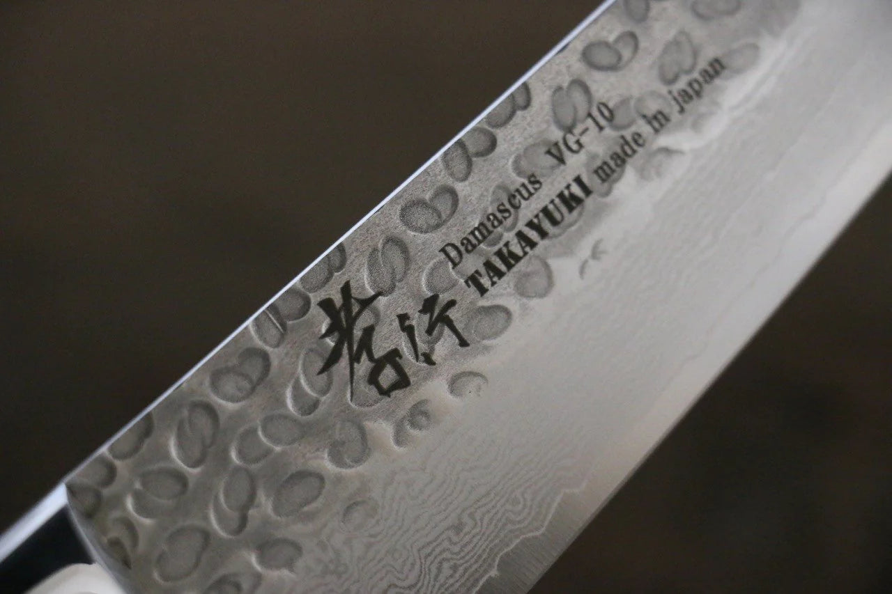 Sakai Takayuki VG10 33 ชั้น ดามัสกัส มีดกิวโตะ Gyuto มีดทำครัวญี่ปุ่น 180mm ด้ามต้นไอรอนวูดทะเลทราย