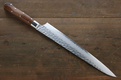 Sakai Takayuki VG10 33 ชั้น ดามัสกัส มีดเลาะเอ็น Sujihiki มีดทำครัวญี่ปุ่น 240mm ด้ามต้นไอรอนวูดทะเลทราย