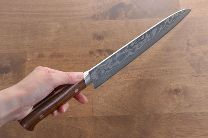 Takeshi Saji R2/SG2 ดามัสกัสดำ มีดกิวโตะ Gyuto มีดทำครัวญี่ปุ่น 270mm ด้ามต้นไอรอนวููด