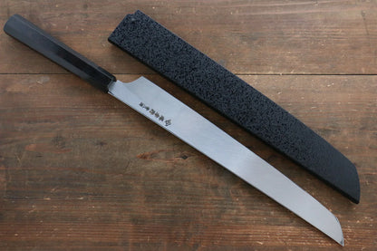 Sakai Takayuki Genbu Blue Steel (บลูสตีล) No.2 ขัดขึ้นเงากระจก มีด Sakimaru Yanagiba มีดทำครัวญี่ปุ่น 300mm ไม้มะเกลือด้าม