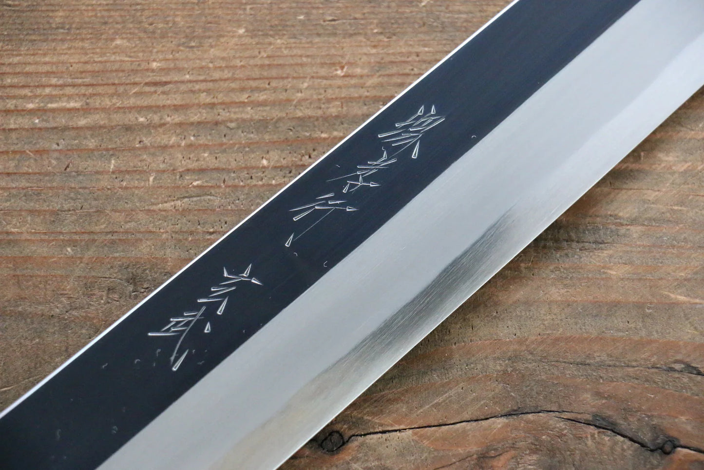 Sakai Takayuki Genbu Blue Steel (บลูสตีล) No.2 ขัดขึ้นเงากระจก มีด Sakimaru Yanagiba มีดทำครัวญี่ปุ่น 300mm ไม้มะเกลือด้าม