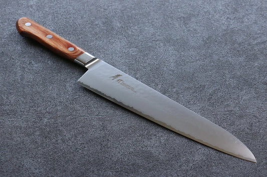 Sakai Takayuki VG5 ลายค้อนตี มีดกิวโตะ Gyuto มีดทำครัวญี่ปุ่น 240mm ด้ามไม้ Pakka wood สีน้ำตาล