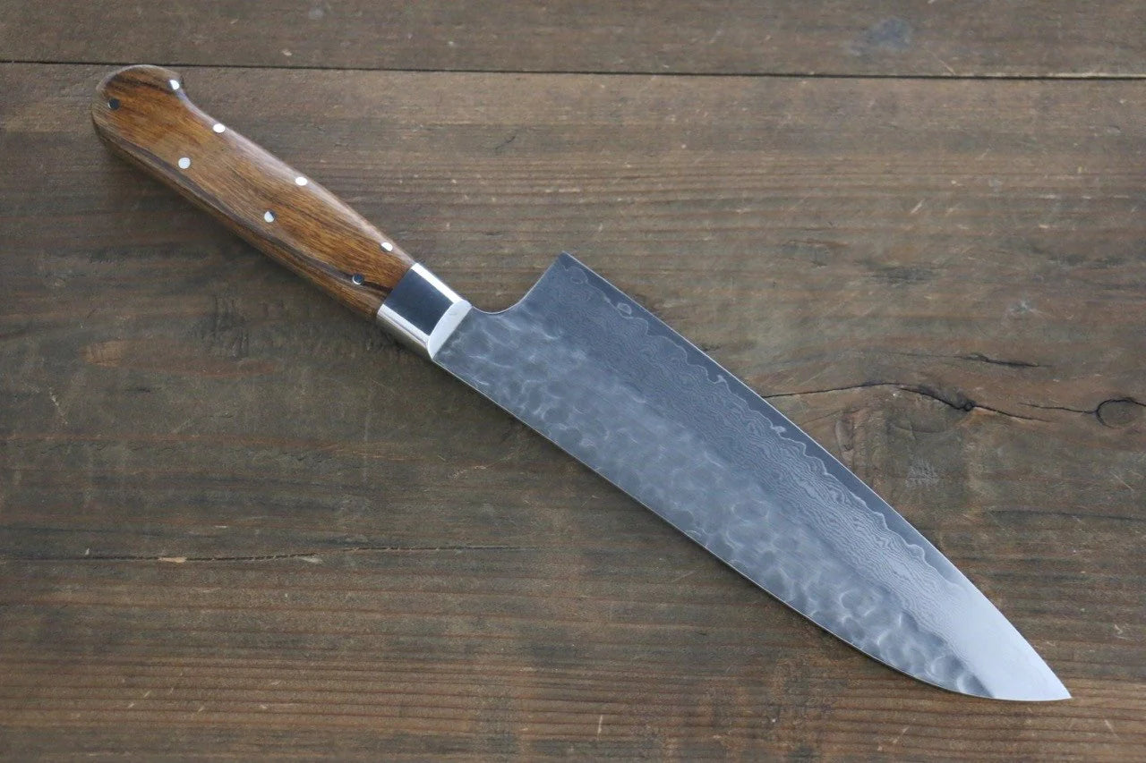 Sakai Takayuki VG10 33 ชั้น ดามัสกัส มีด Santoku มีดทำครัวญี่ปุ่น 180mm ด้ามต้นไอรอนวูดทะเลทราย