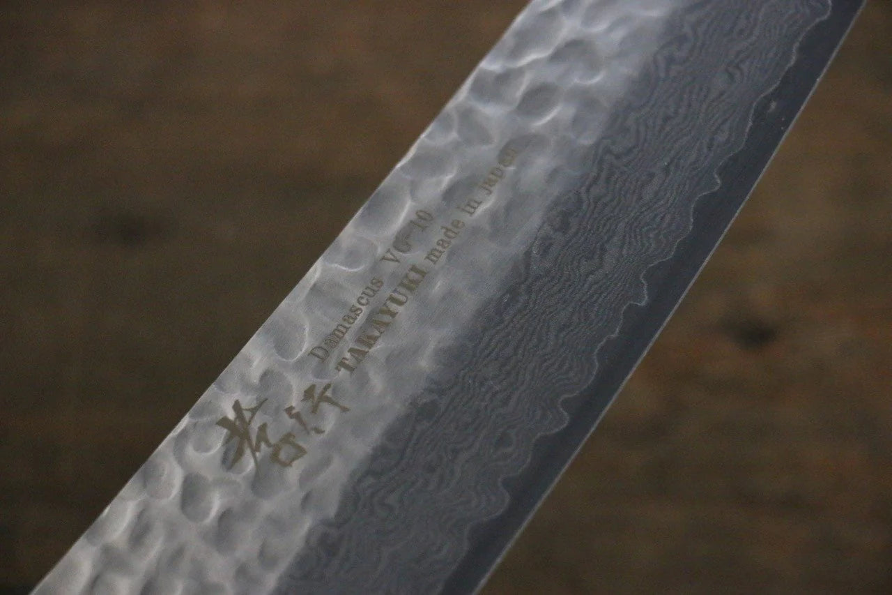 Sakai Takayuki VG10 33 ชั้น ดามัสกัส มีด Santoku มีดทำครัวญี่ปุ่น 180mm ด้ามต้นไอรอนวูดทะเลทราย