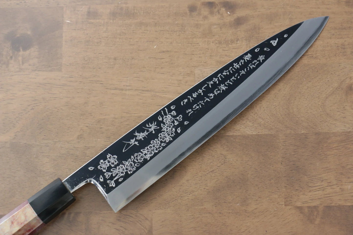 Sakai Takayuki Rinka Silver Steel No.3 (เหล็กเงิน No.3) ขัดขึ้นเงากระจก มีด Mioroshi Deba มีดทำครัวญี่ปุ่น 270mm เคลือบด้าม มีฝัก (ปลอก) มีด