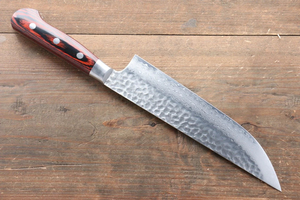 Sakai Takayuki VG10 33 ชั้น ดามัสกัส มีดเเล่เนื้อ Butcher มีดทำครัวญี่ปุ่น 210mm ด้ามไม้ Pakka wood มะฮอกกานี