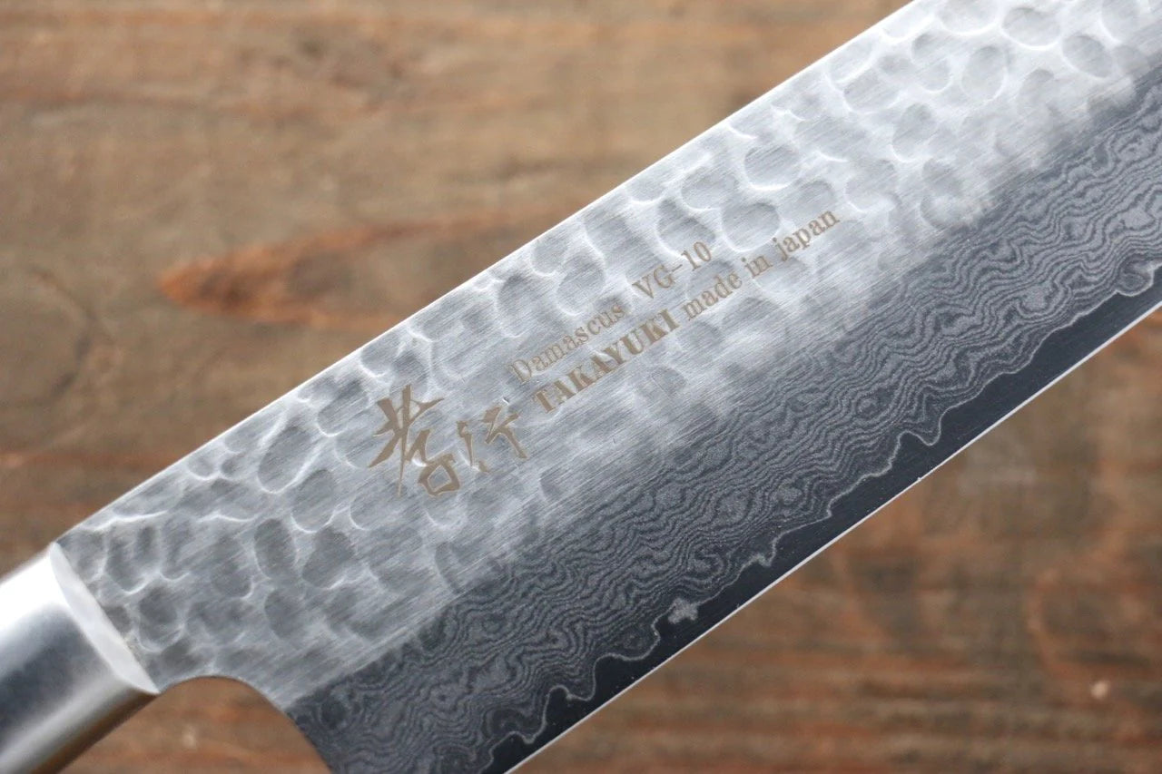 Sakai Takayuki VG10 33 ชั้น ดามัสกัส มีดเเล่เนื้อ Butcher มีดทำครัวญี่ปุ่น 210mm ด้ามไม้ Pakka wood มะฮอกกานี