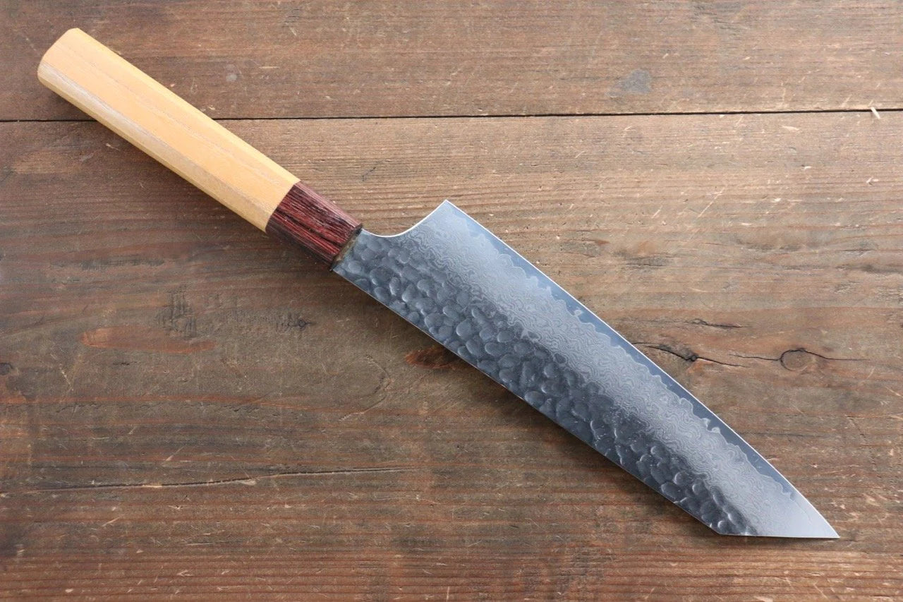 Sakai Takayuki VG10 ดามัสกัส 33 ชั้น มีด Kengata Santoku มีดทำครัวญี่ปุ่น 160mm ด้ามต้นเซลโคว่าญี่ปุ่น (Japanese Elm)