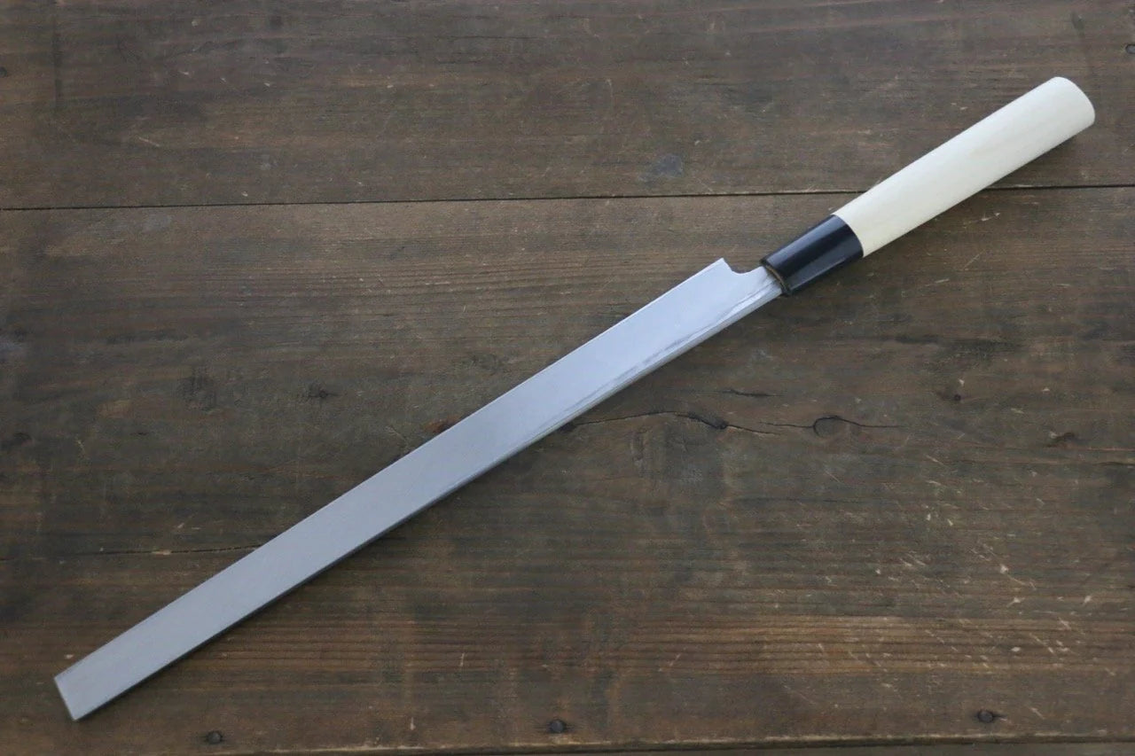 Sakai Takayuki [Left Handed] Kasumitogi White Steel (เหล็กกล้าขาว) มีดหั่นปลาหมึกทาโกะ มีดทำครัวญี่ปุ่น ด้ามต้นเเมกโนเลีย