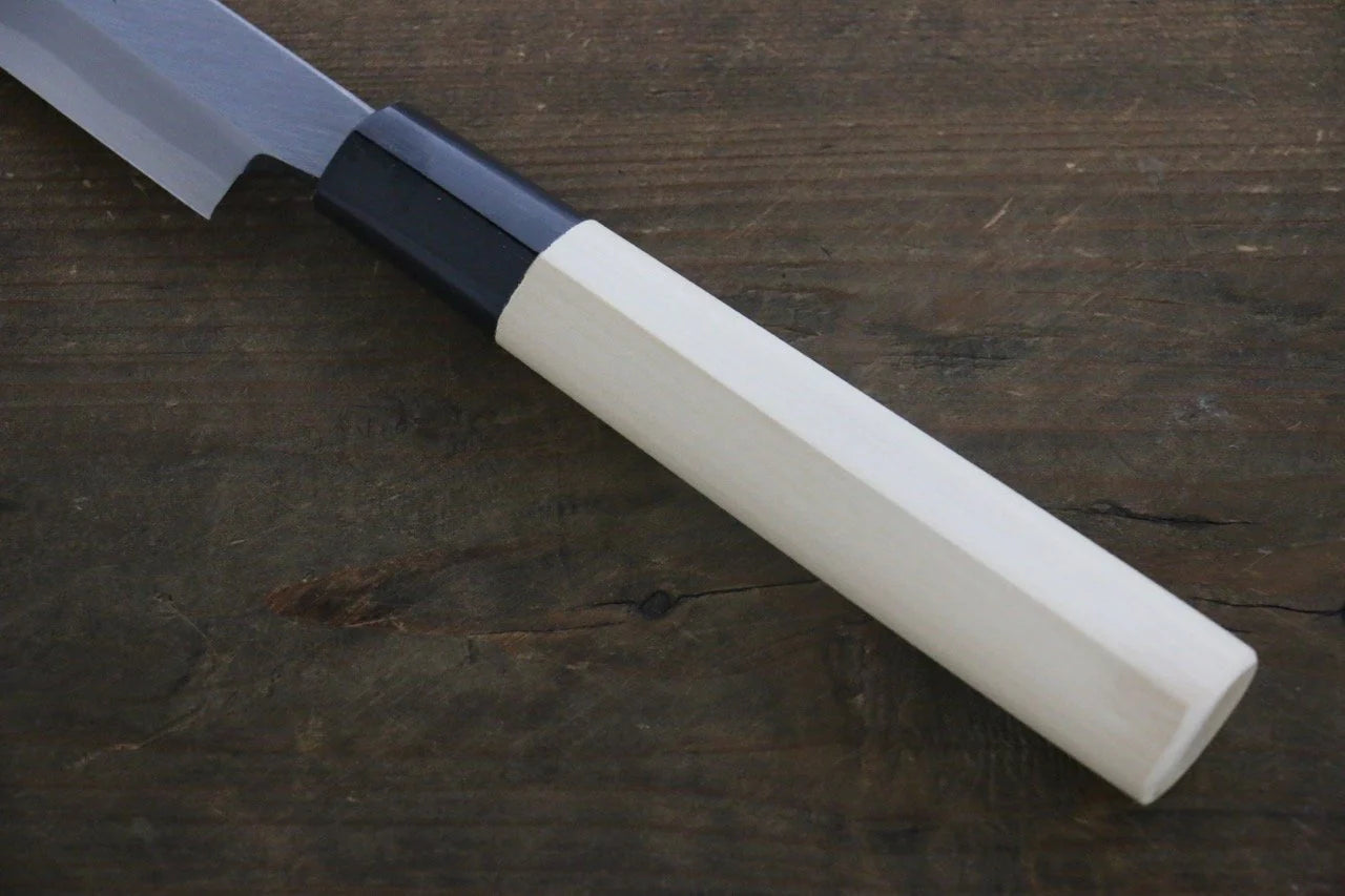 Sakai Takayuki [Left Handed] Kasumitogi White Steel (เหล็กกล้าขาว) มีดหั่นปลาหมึกทาโกะ มีดทำครัวญี่ปุ่น ด้ามต้นเเมกโนเลีย