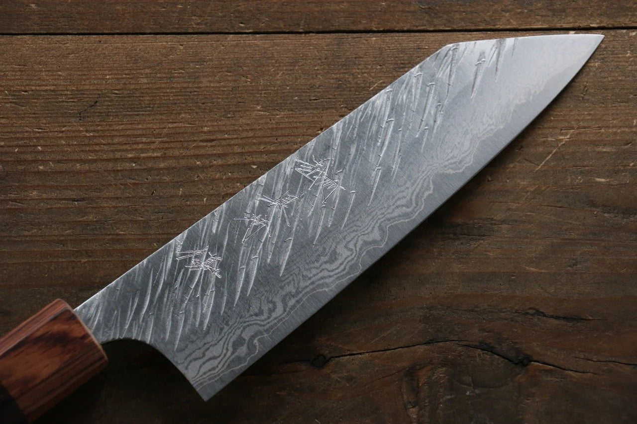 Yu Kurosaki Fujin VG10 ลายค้อนตี มีดสำหรับการใช้งานได้ทั่วไป Bunka มีดทำครัวญี่ปุ่น 165mm