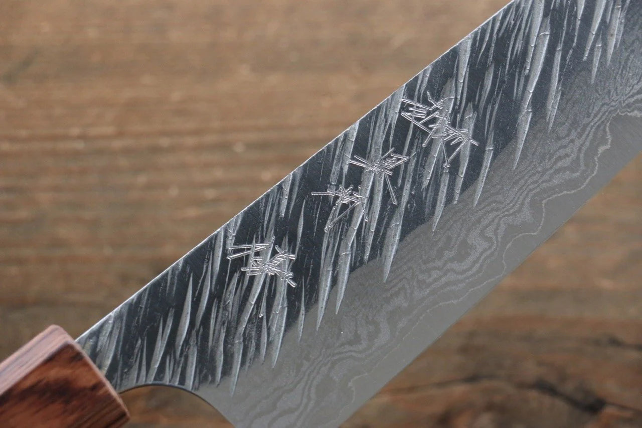 Yu Kurosaki Fujin VG10 ลายค้อนตี มีดสำหรับการใช้งานได้ทั่วไป Bunka มีดทำครัวญี่ปุ่น 165mm