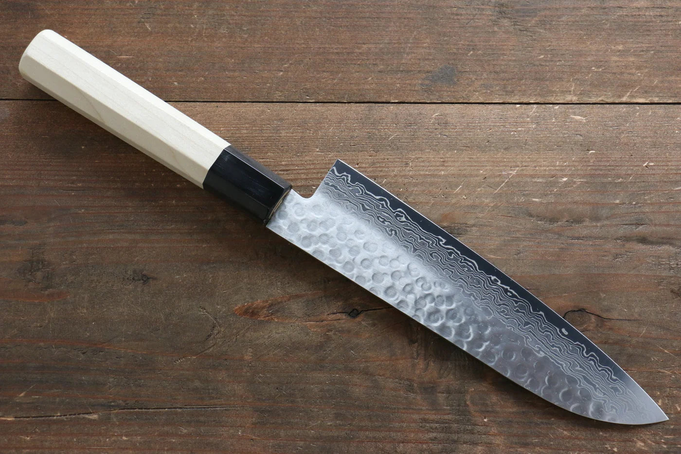 Sakai Takayuki AUS10 ดามัสกัส 45 ชั้น มีด Santoku มีดทำครัวญี่ปุ่น 180mm ด้ามต้นเเมกโนเลีย