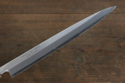 Sakai Takayuki โมลิบดินัม INOX มีด Yanagiba มีดทำครัวญี่ปุ่น ด้ามต้นไอรอนวูดทะเลทราย