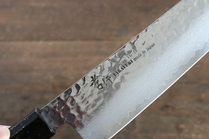 Sakai Takayuki VG10 ดามัสกัส 33 ชั้น มีดกิวโตะ Gyuto มีดทำครัวญี่ปุ่น 240mm ด้ามไม้โอ๊กเคลือบ (Saiu)