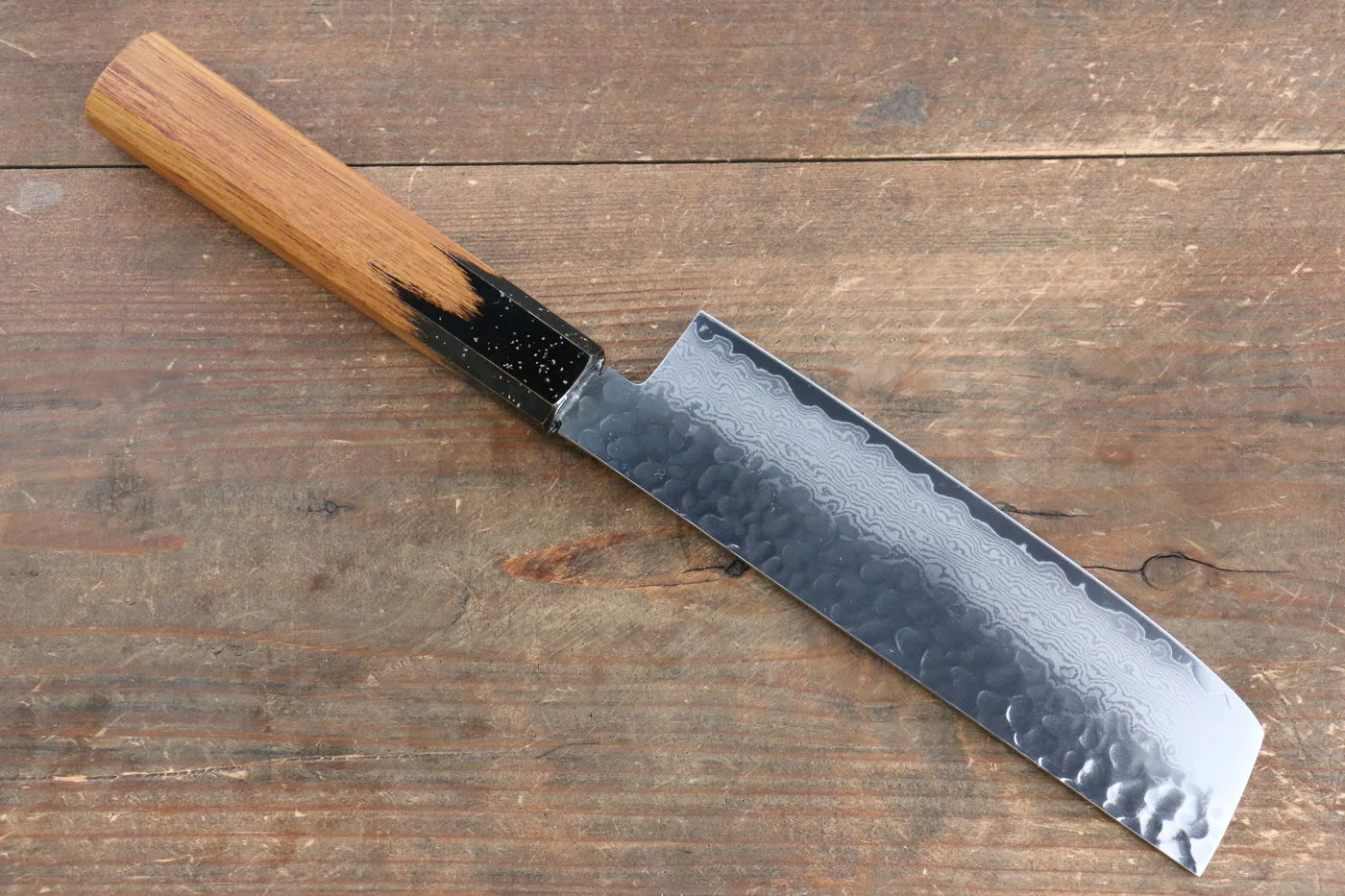 Sakai Takayuki VG10 ดามัสกัส 33 ชั้น มีดหั่นผัก Nakiri มีดทำครัวญี่ปุ่น 160mm ด้ามไม้โอ๊กเคลือบ (Kokushin)