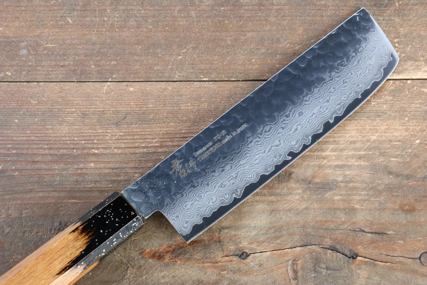 Sakai Takayuki VG10 ดามัสกัส 33 ชั้น มีดหั่นผัก Nakiri มีดทำครัวญี่ปุ่น 160mm ด้ามไม้โอ๊กเคลือบ (Kokushin)