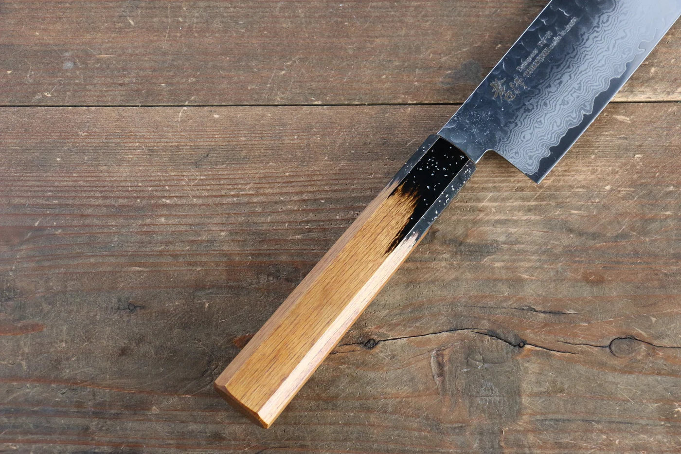 Sakai Takayuki VG10 ดามัสกัส 33 ชั้น มีดหั่นผัก Nakiri มีดทำครัวญี่ปุ่น 160mm ด้ามไม้โอ๊กเคลือบ (Kokushin)