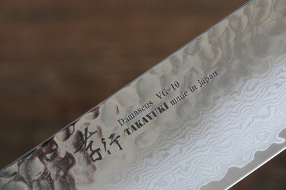 Sakai Takayuki VG10 ดามัสกัส 33 ชั้น มีดหั่นผัก Nakiri มีดทำครัวญี่ปุ่น 160mm ด้ามไม้โอ๊กเคลือบ (Kokushin)