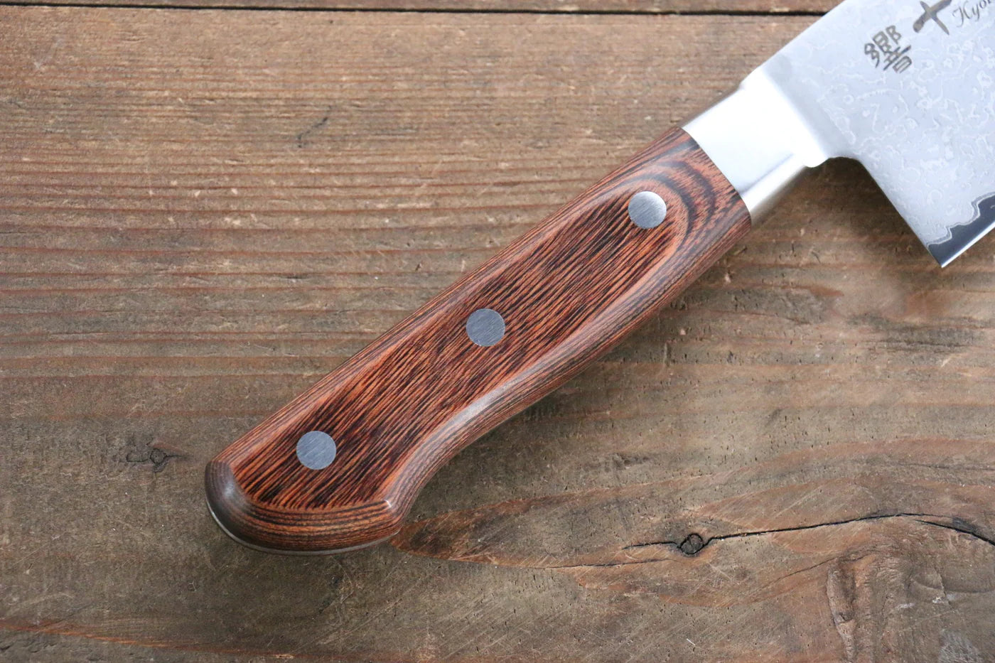 Tamahagane kyoto 63 ชั้น ดามัสกัส มีดกิวโตะ Gyuto มีดทำครัวญี่ปุ่น 240mm KP-1104