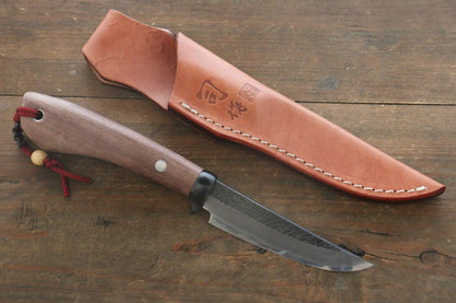 Tsukasa Hinoura Blue Steel (บลูสตีล) No.2 ดามัสกัสสี มีด Hunter มีดทำครัวญี่ปุ่น 100mm ด้ามไม้พะยูง