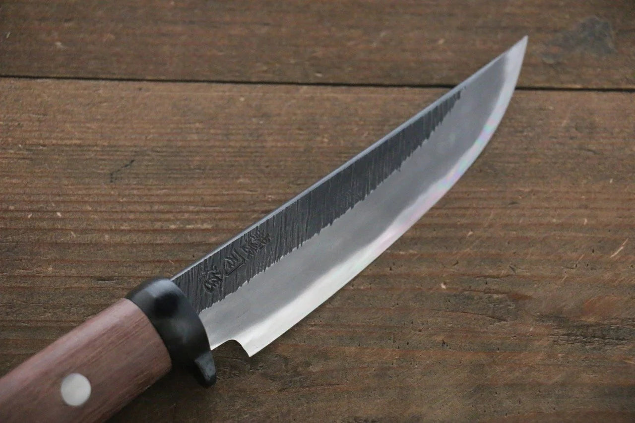 Tsukasa Hinoura Blue Steel (บลูสตีล) No.2 ดามัสกัสสี มีด Hunter มีดทำครัวญี่ปุ่น 100mm ด้ามไม้พะยูง