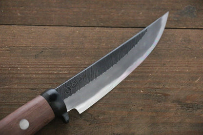Tsukasa Hinoura Blue Steel (บลูสตีล) No.2 ดามัสกัสสี มีด Hunter มีดทำครัวญี่ปุ่น 100mm ด้ามไม้พะยูง