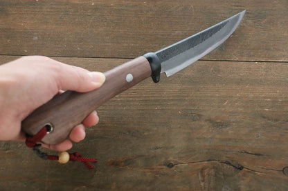 Tsukasa Hinoura Blue Steel (บลูสตีล) No.2 ดามัสกัสสี มีด Hunter มีดทำครัวญี่ปุ่น 100mm ด้ามไม้พะยูง