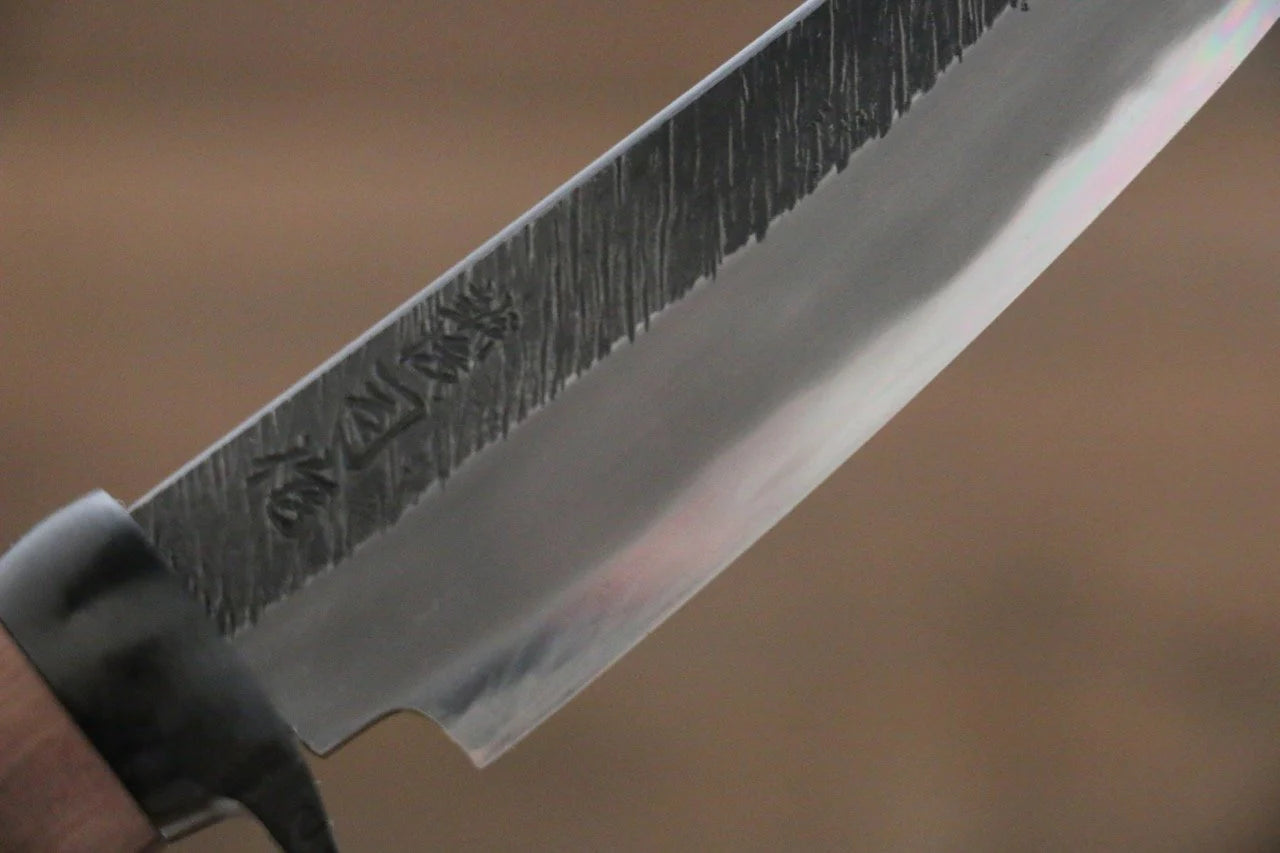 Tsukasa Hinoura Blue Steel (บลูสตีล) No.2 ดามัสกัสสี มีด Hunter มีดทำครัวญี่ปุ่น 100mm ด้ามไม้พะยูง