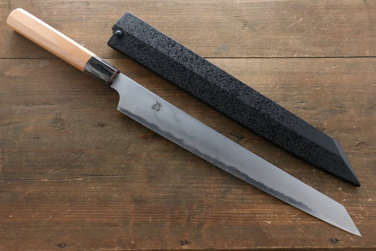Sakai Takayuki Homura Hien Blue Steel (บลูสตีล) No.2 มีด Kengata Yanagiba มีดทำครัวญี่ปุ่น 300mm ด้ามต้นสนยู