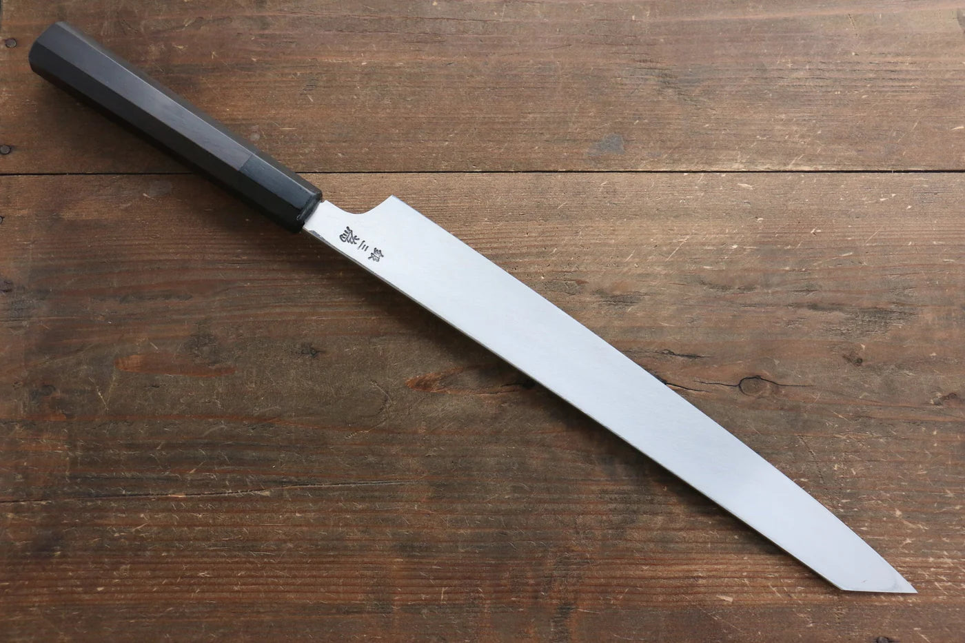Sakai Takayuki Chef Series Hien Silver Steel No.3 (เหล็กเงิน No.3) มีด Kengata Yanagiba มีดทำครัวญี่ปุ่น 300mm ด้ามไม้มะเกลือ
